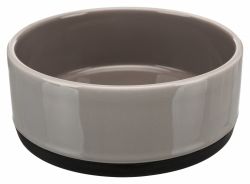 Keramická miska s gumovovým okrajem, 0,75l/ ø 16cm, šedá