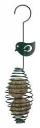 Krmítko na lojovou kouli - spirála s ptáčkem,  ø 7 × 35 cm