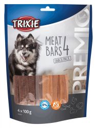 PREMIO 4 Meat Bars - pásky kuřecí, kachna, jehněčí, losos, 4x100g TRIXIE