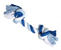 Uzel HipHop bavlněný 2 knoty 41 cm / 460 g tm.modrá, sv.modrá, bílá HipHop Dog