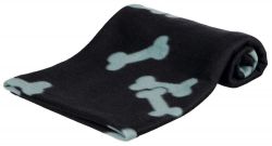 Flísová deka BEANY 100x70cm,  - černá s šedými kostičkami