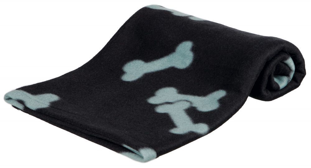 Flísová deka BEANY 100x70cm, - černá s šedými kostičkami TRIXIE