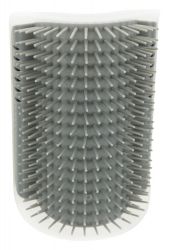 Masážní kartáč k upevnění na roh 8 x 13 cm šedý